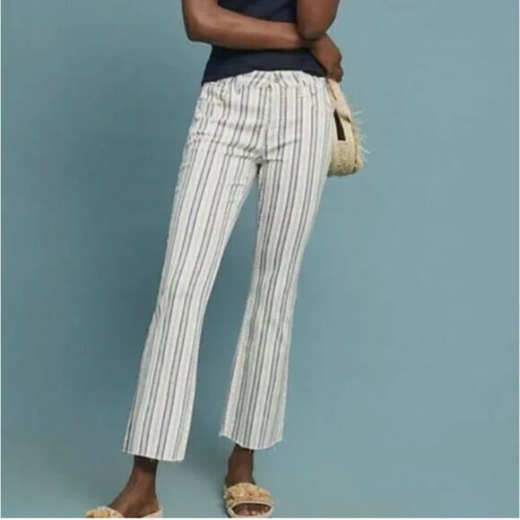 Anthropologie Pilcro & the Letterpress Striped High-Rise Bootcut Jeans - Picture 2 of 8